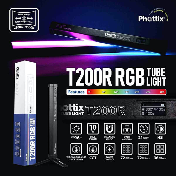 Phottix T200R RGB Tube Light (Premium Version) Phottix T200R RGB Tube Light (Premium Version)